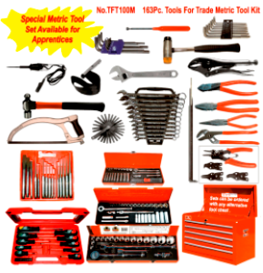 163 Piece Metric Apprentices Tool Kit T&E Tools TFT100M