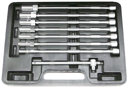 8Pc. 3/8"Dr. Metric Nut Driver Set with T-Handle T&E Tools TH121