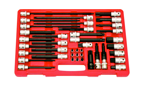 40 Piece Specialty Insert Bit Socket Set T&E Tools TX040