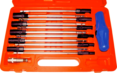 13 Piece Metric Interchangeable Nut Driver Set T&E Tools TX070