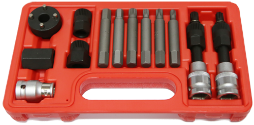 13 Piece Alternator Insert Bit Service Set T&E Tools TX1302