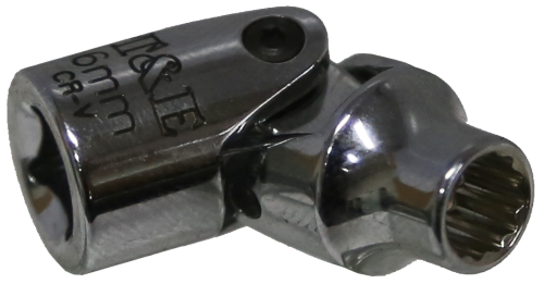 6mm x 12Pt 1/4"Dr. Universal Socket T&E Tools U1306M