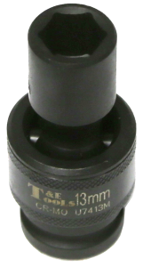 13mm x 1/2" Drive 6 Point Impact Universal Socket (Metric) T&E Tools U7413M