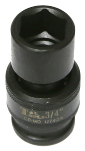 3/4" x 1/2" Drive 6 Point Impact Universal Socket (SAE) T&E Tools U7424