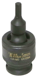 5mm x 3/8"Dr. Impact Uni. In-Hex Socket T&E Tools U7705M