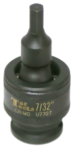 7/32" x 3/8"Dr. Impact Uni. In-Hex Socket T&E Tools U7707