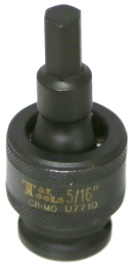 5/16" x 3/8"Dr. Impact Uni. In-Hex Socket T&E Tools U7710