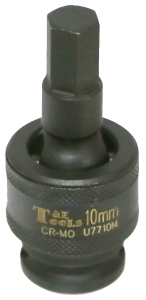10mm x 3/8"Dr. Impact Uni. In-Hex Socket T&E Tools U7710M