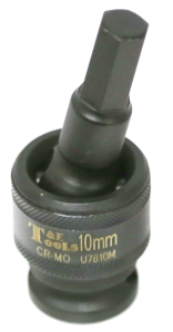 10mm x 1/2"Dr. Impact Uni. In-Hex Socket T&E Tools U7810M