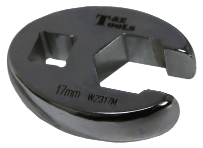 17mm x 3/8" Drive Crowsfoot Flare Wrench T&E Tools W2317M