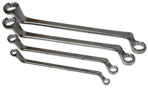 Whitworth Double-End Ring SAE Spanner / Wrench 4 Piece Set T&E Tools WR04