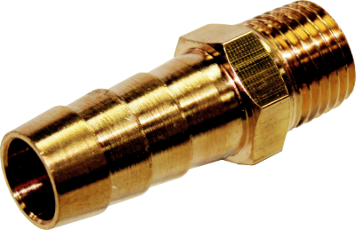 3/8" (10mm) Barbed Tailpiece, 1/4" NPT Male Thread T&E Tools XCH1208