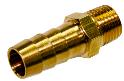 1/2" (13mm) Barbed Tailpiece, 1/4" NPT Male Thread T&E Tools XCH1608