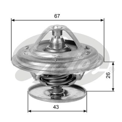 Thermostat Gates TH11886G1 for VOLVO 260 2.7L 760 2.8L 960 2.8L Petrol