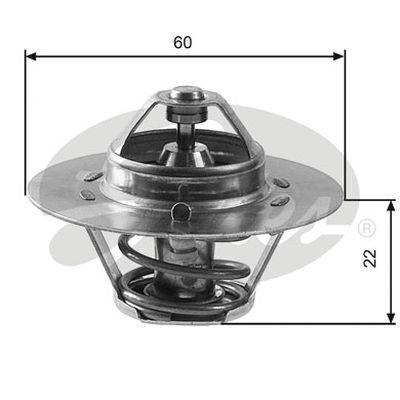 Thermostat Gates TH12480G1 for SKODA 105, 120 742 744 1976-1990 1.2L Petrol