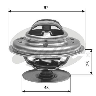 Thermostat Gates TH13480G1 for BMW 3 E30 1979-86 2.3L MERCEDES-BENZ S-Class 2.7L Petrol