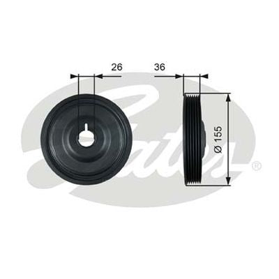 Harmonic Balancer Pulley Gates TVD1126