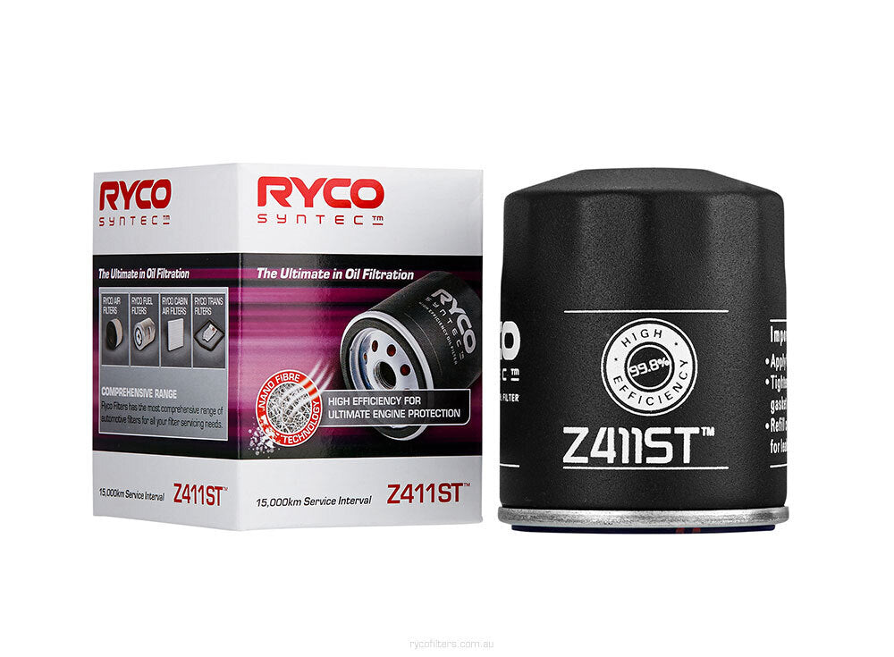 Oil Filter Z411ST Ryco For Kia Rio 1.5LTP A5D BC Sedan 1.5