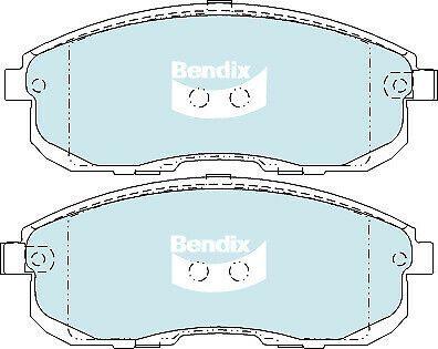 Brake Disc Pad Set Front Bendix DB2287 GCT For NISSAN Pulsar B17 1.6L SSS 1.8 - The Car Parts Shop