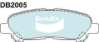 Brake Disc Pad Set Rear Bendix DB2005 4WD For TOYOTA KLUGER U2 3.3L GSU45R 3.5L