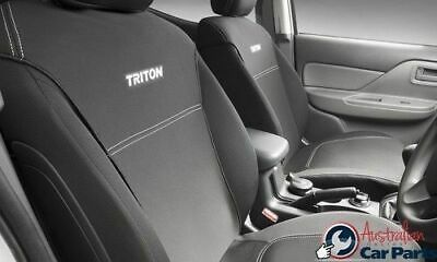 Front Seat Cover set Neoprene for Mitsubishi Triton MQ 2016-2022 Genuine New Dual Cab