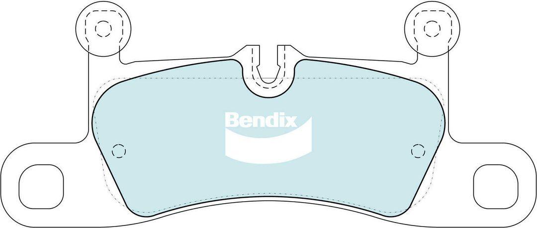 Brake Disc Pad Set Bendix DB2229 HD For VW Touareg 7L6 7LA 7L7 7P5 7P6 AWD - The Car Parts Shop