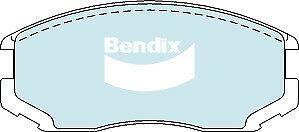 Brake Disc Pad Set Front Bendix DB1277 GCT For MITSUBISHI PROTON LANCER MIRAGE PERSONA SATRIA WIRA