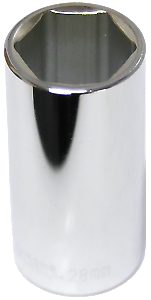 T&E Tools 28mm x 1/2"Dr. 6Pt Deep Skt 54428