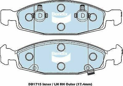 Brake Disc Pad Set Front Bendix DB1715 4WD For JEEP GRAND CHEROKEE WJ WG