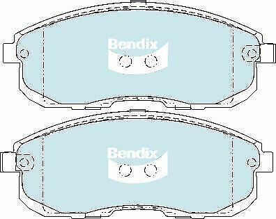 Brake Disc Pad Set Front Bendix DB2287 GCT For NISSAN Pulsar B17 1.6L SSS 1.8
