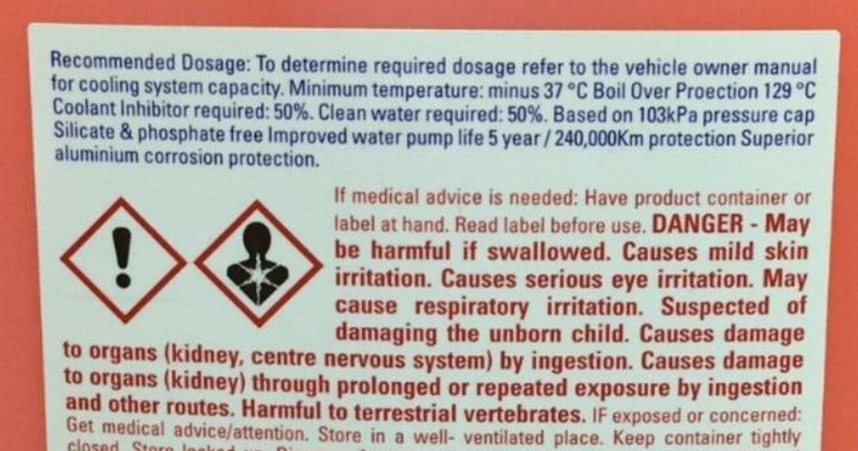 Red Coolant ACDelco DEX-COOL Extended Life suitable for Holden VZ VE VF & LS1 V8 Genuine
