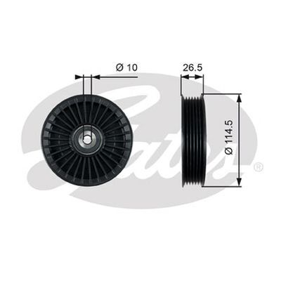 Gates DriveAlign Idler Pulley 36212 For HOLDEN MERCEDES-BENZ