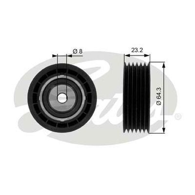 Drive Align Idler Pulley Gates 38083 For SAAB 9-3 9-5900