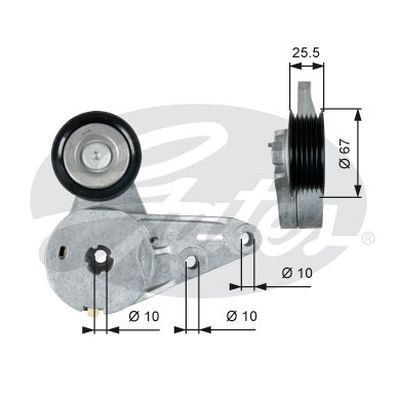 Tensioner Gates 39266 for FORD ESCAPE FOCUS KUGA VOLVO S60 V40 V60