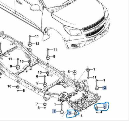 Body Mount Front Bush Rubber Front for Colorado RG 94764852 Genuine Holden
