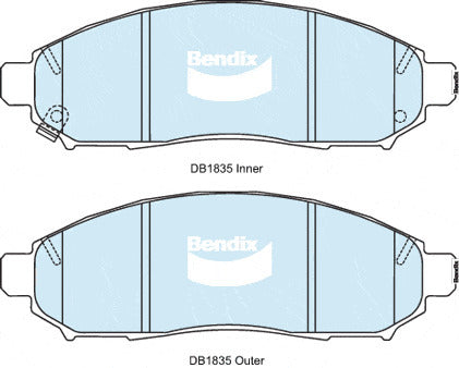 Brake Disc Pad Set Front Bendix DB1835 ULT For NISSAN MURANO NAVARA PATHFINDER