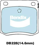 Brake Disc Pad Set Bendix DB228 GCT For NISSAN Pulsar B17