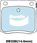Brake Disc Pad Set Bendix DB228 GCT For NISSAN Pulsar B17