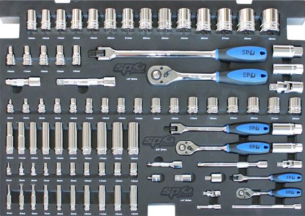 SP Tools Toolkit 319 Piece Metric - Black 14 driveawer Custom SP50127