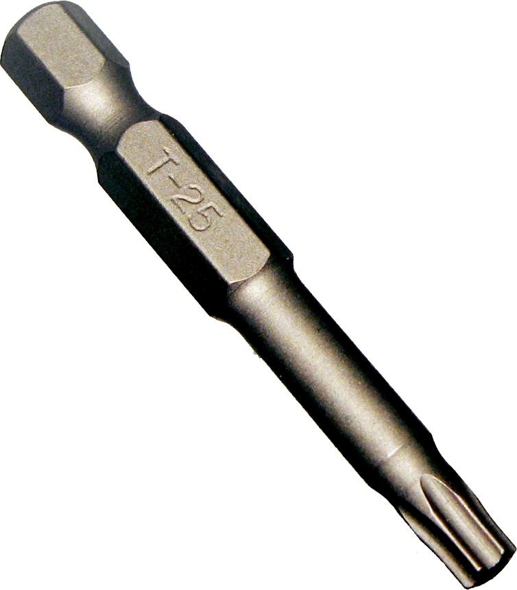 T25 Torx x 1/4"Hex Bit 50mm Long T&E Tools 30465