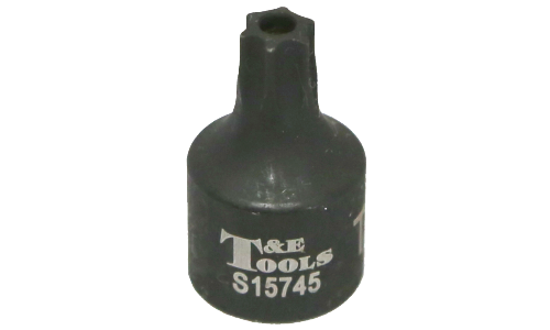T45 x 3/8" Drive Stubby Tamper Torx-r Impact Socket T&E Tools S15745