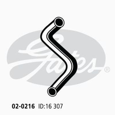 Heater Hose GATES 02-0216 for SUBARU LEONE 1.6L 1.8L 4 Cyl. 8v OHV CARB