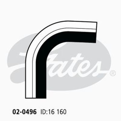 Heater Hose GATES 02-0496 for MAZDA 323 ASTINA BG 1.6L Petrol