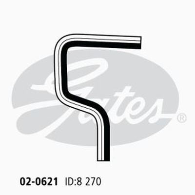 Heater Hose GATES 02-0621 for NISSAN PULSAR N15 1995-2000