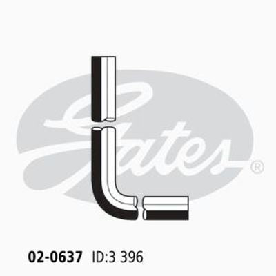 Heater Hose GATES 02-0637 for MITSUBISHI PAJERO 1995-1997 3.5L Petrol