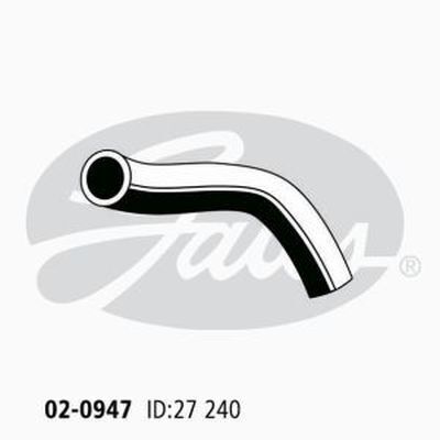 Lower Radiator Hose Gates 02-0947 for HONDA CIVIC SB 1200 1972-80 FWD PETROL