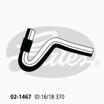 Heater Hose Gates 02-1467 for Toyota Hilux VZN167R 3.4L 2002-05
