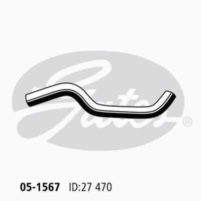 Radiator Hose Lower Gates 05-1567 for Toyota Corolla EE80 1.3L 1985-1988