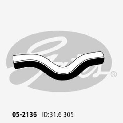 Radiator Hose Upper Gates 05-2136 for Kia Cerato LD Sedan 2.0 Petrol G4GC