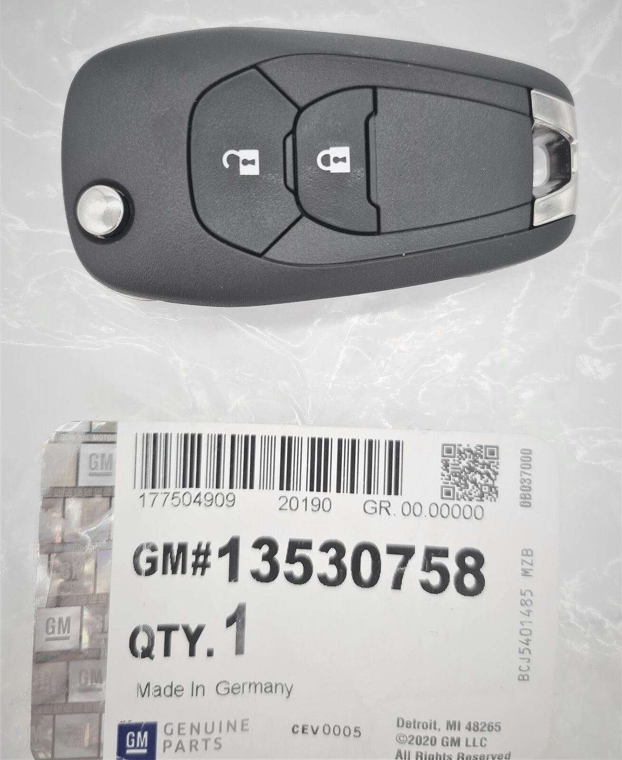 Ignition Key & Remote for Holden Colorado RG GM-13530758